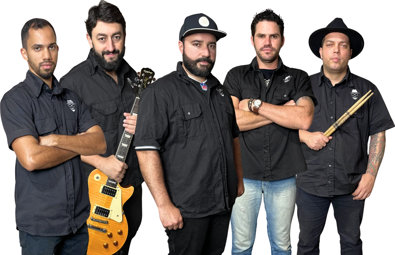 Integrantes da banda Guia Anônima